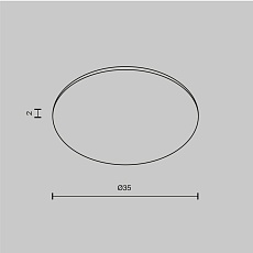 Стекло для пылевлагозащиты IP 44 для светильников серии Омут / Dip 10Вт Maytoni Technical Downlight Dip Glass001-D35 1