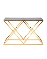 Консоль Stool Group ИНСИГНИЯ 120х40 стекло smoke сталь золото ECST-026-TG-SK (120x40) 3