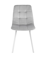 Кухонный стул Stool Group Chilly велюр серебристый (ножки белые) OS-2011 HLR-14 wl 2