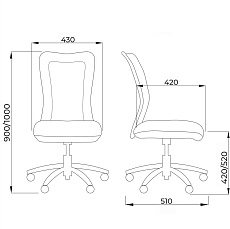 Детское кресло AksHome Tempo черный, ткань + сетка 84758 1