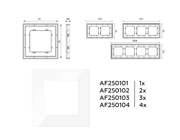 Рамка AMBRELLA VOLT AF250101 Фото № 2