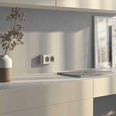 Розетка двойная с заземлением Werkel Gallant слоновая кость W5072103 4690389164668 2