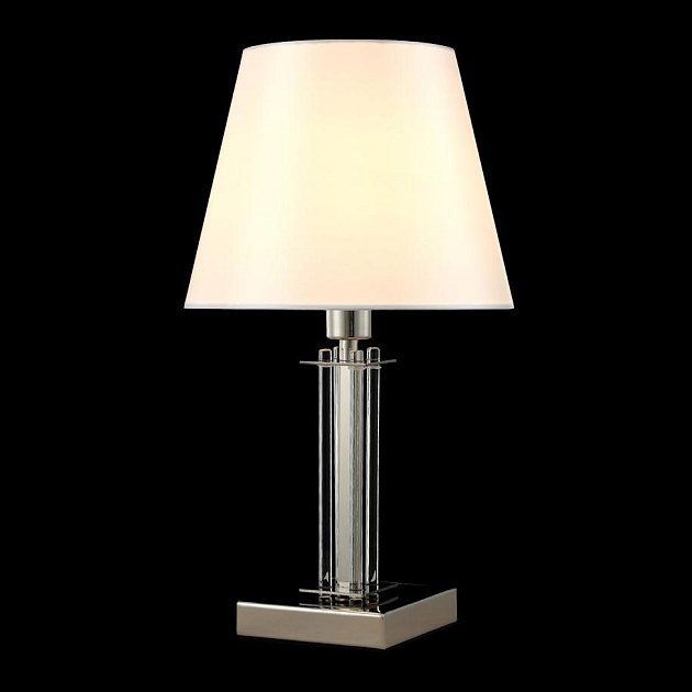 Настольная лампа Crystal Lux Nicolas LG1 Nickel/White фото 2