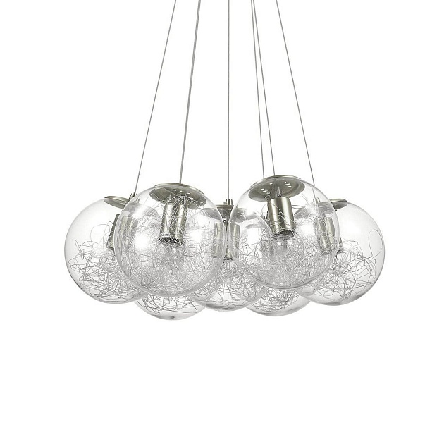 Подвесная люстра Ideal Lux Mapa Sat SP7 Nickel 176062 Фото № 1