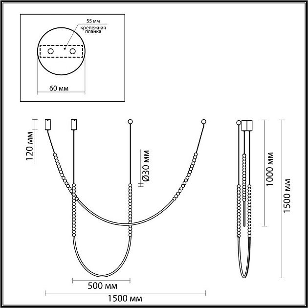 Потолочный светильник Odeon Light MONELLA 6639/24CL изображение 2 Потолочный светильник Odeon Light MONELLA 6639/24CL Фото № 2