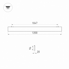 Подвесной светодиодный светильник Arlight Alt-Lineair-Flat-Updown-Dim-S2094-1200-40W Day4000 031471 2