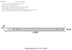 Шинопровод однофазный с питанием и заглушкой Crystal Lux CLT 0.11 01 L3000 BL 1