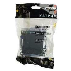 Выключатель одноклавишный Stekker Катрин графит GLS10-7103-06 49410 3