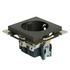 Розетка 2P+PE Stekker Катрин со шторками графит GLS16-7110-06 49423 5