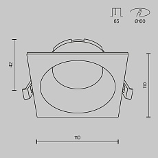 Встраиваемый светильник Maytoni Technical DL126-GX53-SQ-W 1