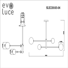 Подвесная люстра Evoluce Arcola SLE220103-04 1