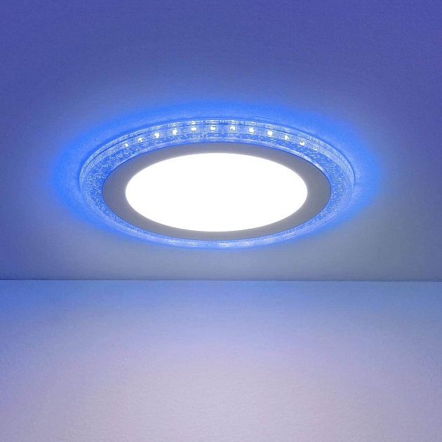 Встраиваемый светодиодный светильник Elektrostandard DLR024 7+3W 4200K Blue a038377 фото 2