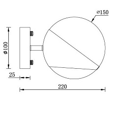 Бра Garda Decor Шар K2KG1126W-1 1