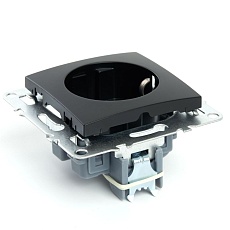 Розетка 2P+E Stekker Эрна черный PST16-9110-03 49154 5