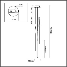 Подвесной светильник Odeon Light MONELLA 6639/33L 2