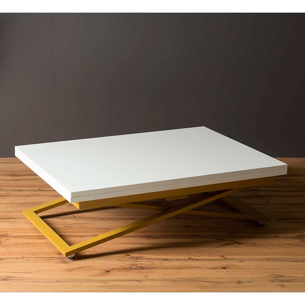 Стол-трансформер Levmar Compact D78/S90 (белый/золото) 5699264401 изображение 1 Стол-трансформер Levmar Compact D78/S90 (белый/золото) 5699264401 Фото № 1