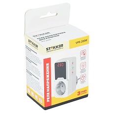 Реле напряжения для розетки регулируемое Stekker VPR-200W, 230В,16A,белый 50689 2