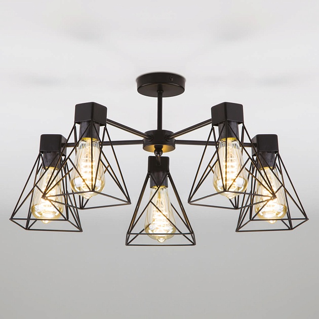Потолочная люстра Eurosvet 70107/5 черный Фото № 1