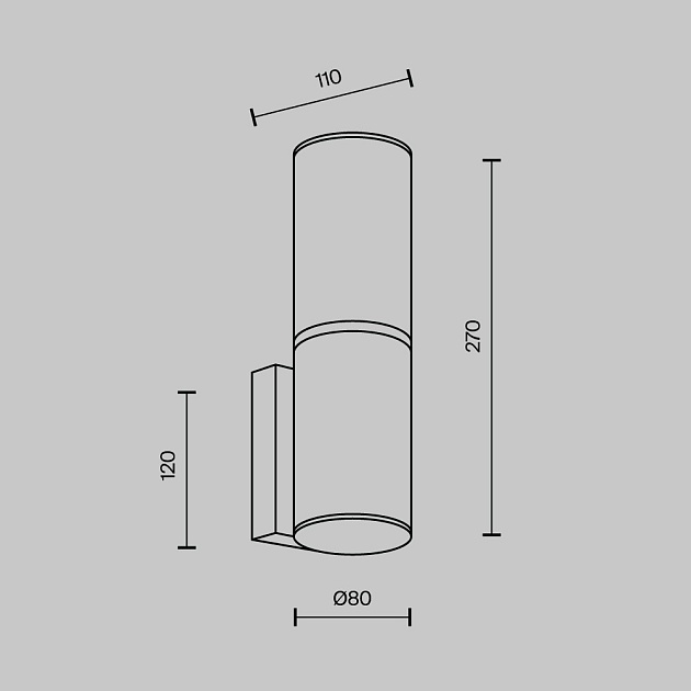 Настенный светодиодный светильник Modelux Modestyle MS.106.270 BS Фото № 2