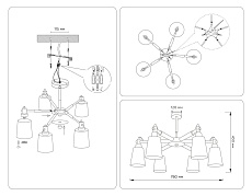 Потолочная люстра Ambrella light Traditional Loft TR82208 2