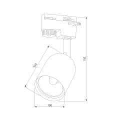 Трековый светильник TK Lighting 4498 Tracer Black 1