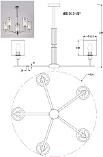 Подвесная люстра MyFar Alen MR1913-5P 1