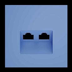 Накладка для розетки компьютерной двойной RJ45+RJ45 кат.6, S70 (деним) Voltum VLS001415 5