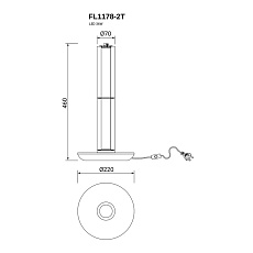 Настольная лампа Fluorite Instante Chrome FL1178-2T 1