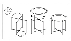 Журнальный стол Woodville Tray 15393 1