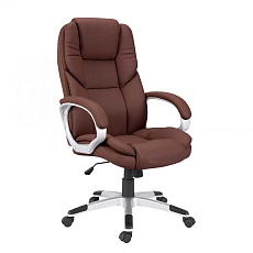 Кресло руководителя AksHome Leon коричневый, экокожа 44098