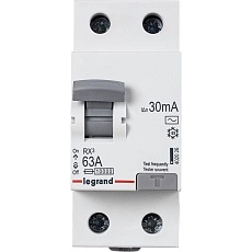 Выключатель дифференциального тока Legrand RX3 2П 63А 30мА AC 402026