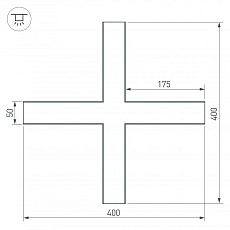 Коннектор X-образный Arlight SL-Line-5035 030118 2