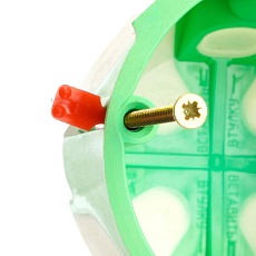 Подрозетник двухкомпонентный 68x55 мм для всех типов стен, зеленый (GE40421-R) EBX30-03-03 50229 3