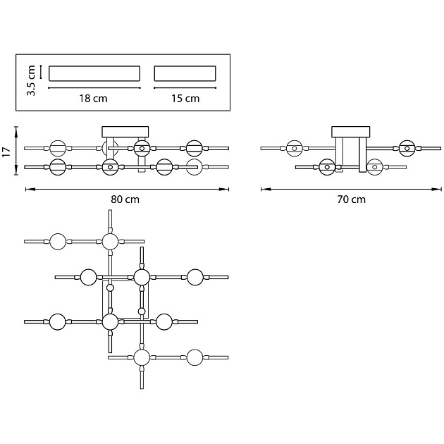 Потолочная светодиодная люстра Lightstar Bergamo 745147 Фото № 3
