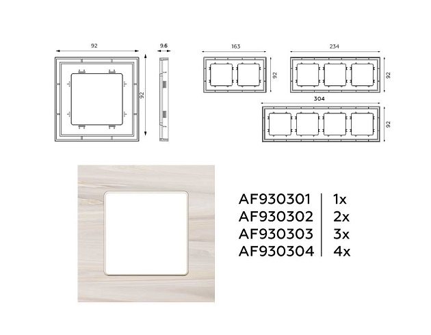 Рамка AMBRELLA VOLT AF930301 Фото № 2