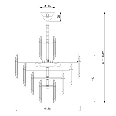Подвесная люстра Maytoni Flare DIA200PL-06G 5