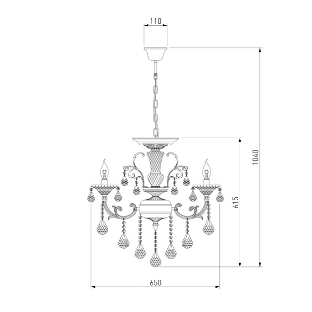 Подвесная люстра Bogates 278/6 Strotskis изображение 2 Подвесная люстра Bogates 278/6 Strotskis Фото № 2