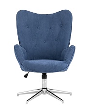 Поворотное кресло Stool Group Филадельфия регулируемое замша глубокий синий FUCHS HY-144-9098 2