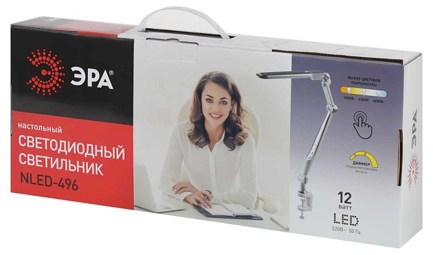 Настольная лампа ЭРА NLED-496-12W-S Б0052768 Фото № 14