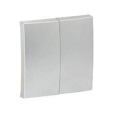 Валенсия лицевая панель выключателя 2-кл. проходного 10А сталь EKF PROxima ESV10-L-027-30