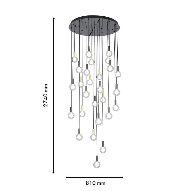 Подвесная светодиодная люстра Favourite Kula 4378-27P Фото № 2