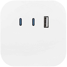 Разветвитель электрический ЭРА SP-4-3USBAC-W на 4 розетки + 3 USB A+C со шторками 10А белый Б0069083 3