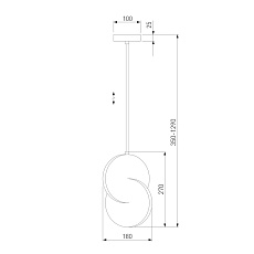 Подвесной светодиодный светильник Eurosvet Lang 50225/1 Led черный 1