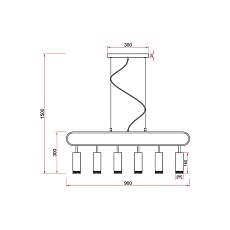 Подвесной светильник Vele Luce Brio VL5794P06 4