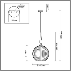 Подвесной светильник Odeon Light Pendant Runga 4765/1 5