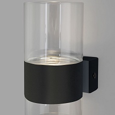 Настенный светодиодный светильник Eurosvet Watford 40021/1 LED чёрный/прозрачный 1