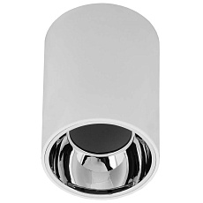 LIGHTING Светильник 4111 накладной потолочный под лампу GU10 белый/хром пластик IEK LT-UPB0-4111-GU10-1-K23