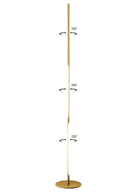 Торшер Crystal Lux Largo PT25W Gold Фото № 3