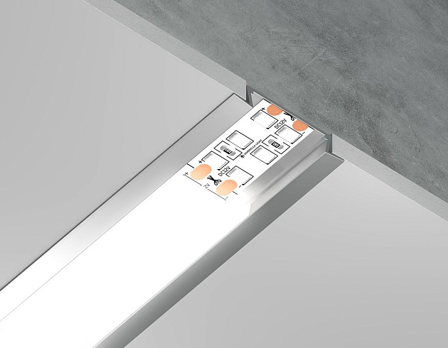 Встраиваемый профиль с рассеивателем Ambrella Illumination GP1100AL Фото № 6