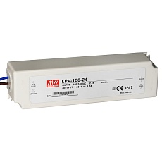 Блок питания Mean Well, герметичный, LPV-100-24, в пластиковом корпусе LPV-100-24